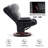 Swivel Recliners with Ottoman, Reclining TV Chairs with Vibration, Faux Leather Lounge Chair-2115537196