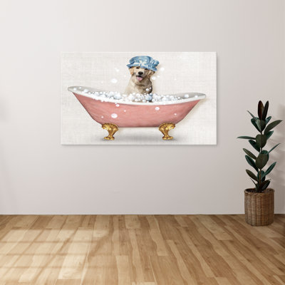 "Bath Dogs III" by Conrad Knutsen Print on Canvas