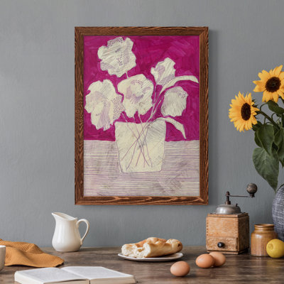 " Fuchsia Arrangement I " Painting Print