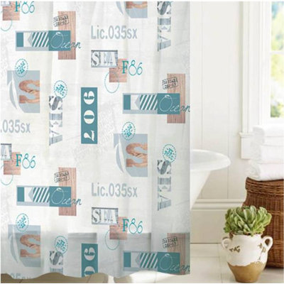 McSheffrey Vinyl Shower Curtain with Hooks Included
