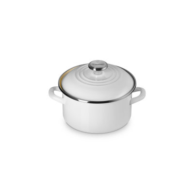 Le Creuset Enamel On Steel Petite Stockpot 3.8Qt. Flame