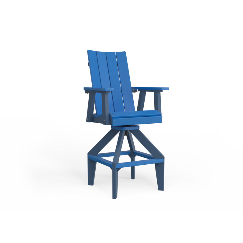 SOL Outdoor Bar Stool, Slate, White