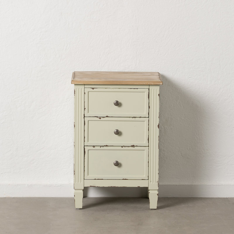 Haywa 45cm W Solid Wood Bedside Table