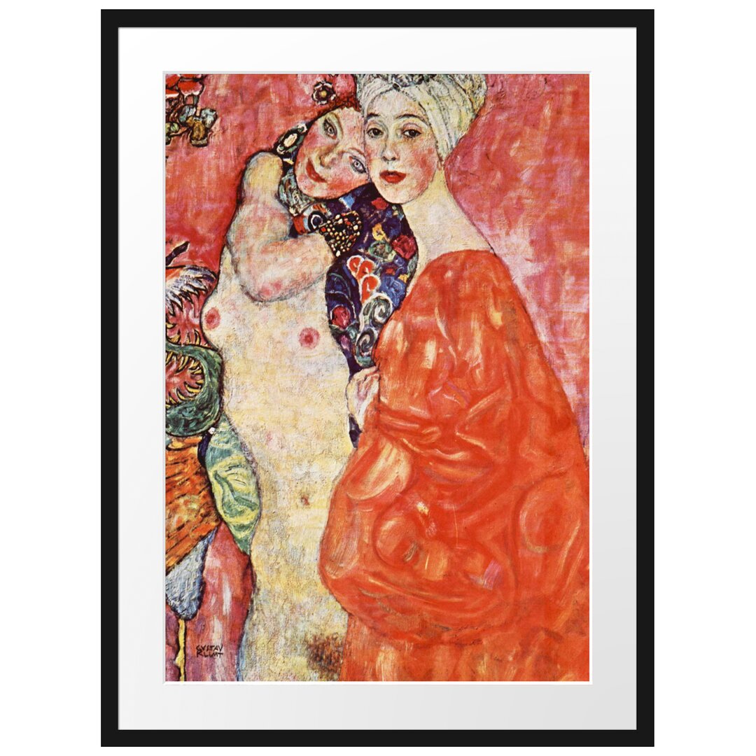 Gerahmter Kunstdruck The Girlfriends von Gustav Klimt