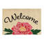 Peony Welcome 24"x36" Doormat Choir Front and PVC Backing Pink and Sand