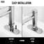 Plaque de fixation pour robinet de lavabo de salle de bain 5,5 po pour 1 ou 3 trous en chrome-11007288