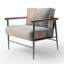 Fauteuil d'appoint tapissier abstrait doré et gris In Motion II-1367478985