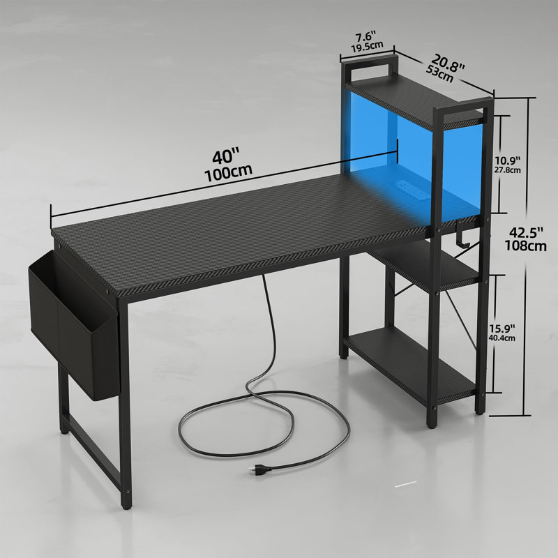 Metal Base Computer Desk