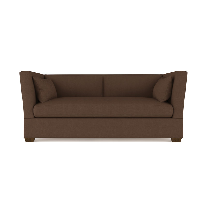 Canapé Rivington, Chocolat de lin à tissage carré, H 31 po x l 84 po x P 37 po, Ébène