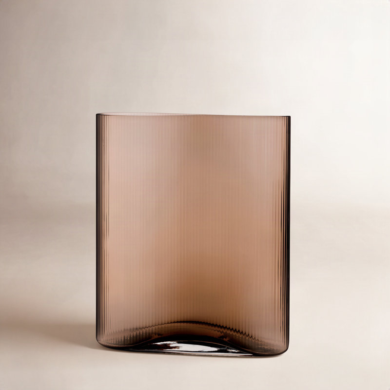 Vase en cristal Mist, H 14,96 po x l 11,02 po x P 5,51 po, Caramel