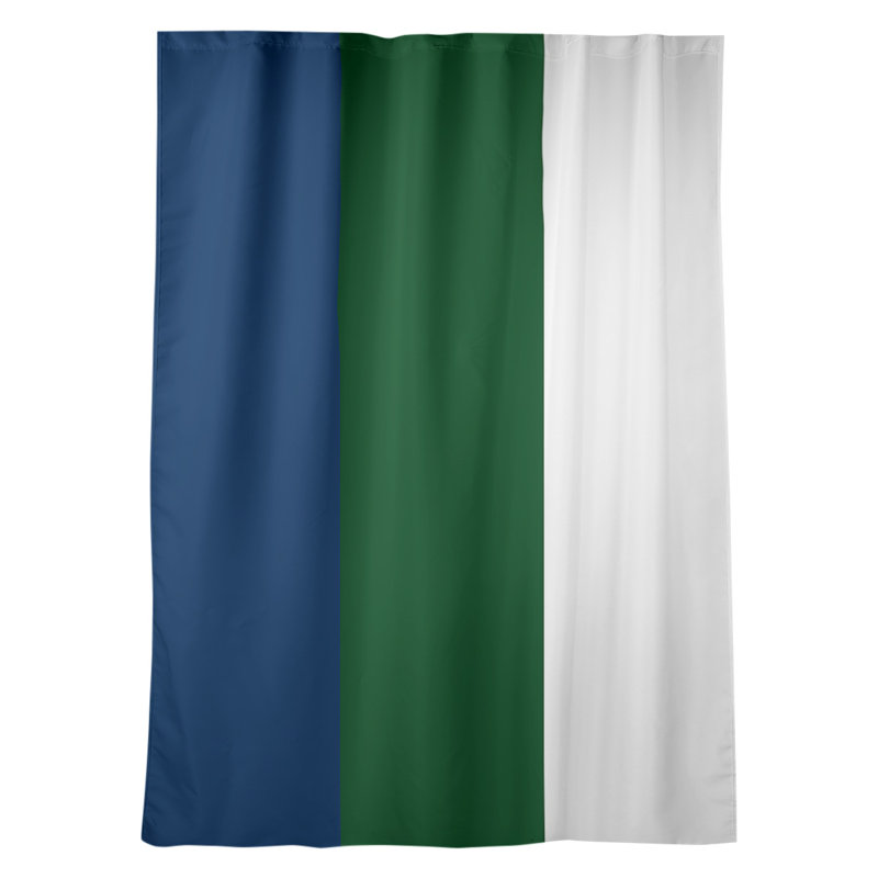 Blackout Curtain Single Panel, Navy/Green/White