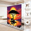 Cloison pliante 4 panneaux Royal Elephants Silhouetted Against Vibrant Sunset Tree Reflection Toile Séparateur de pièce-131520008-131520007