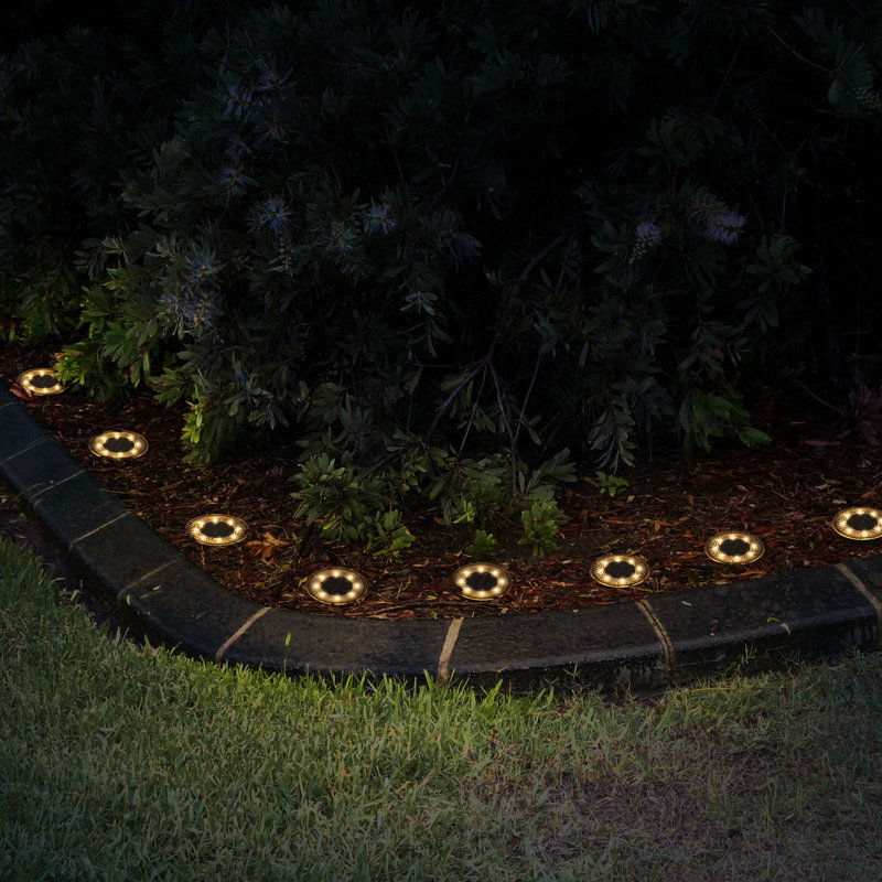 Solar Powered Integrated LED Well Light Kit, Bronze