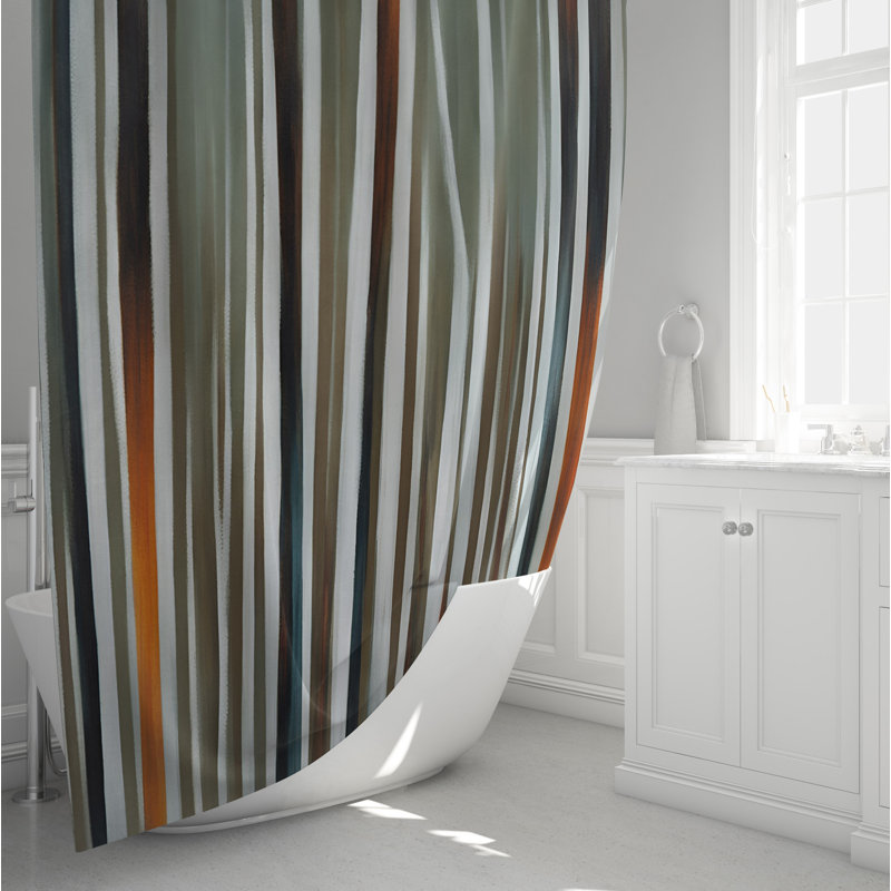 Rideau de douche rayé Ehan, H 72 po x l 70 po