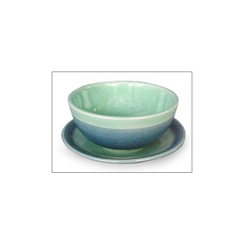 Celadon Handmade Earthenware Dinnerware Set