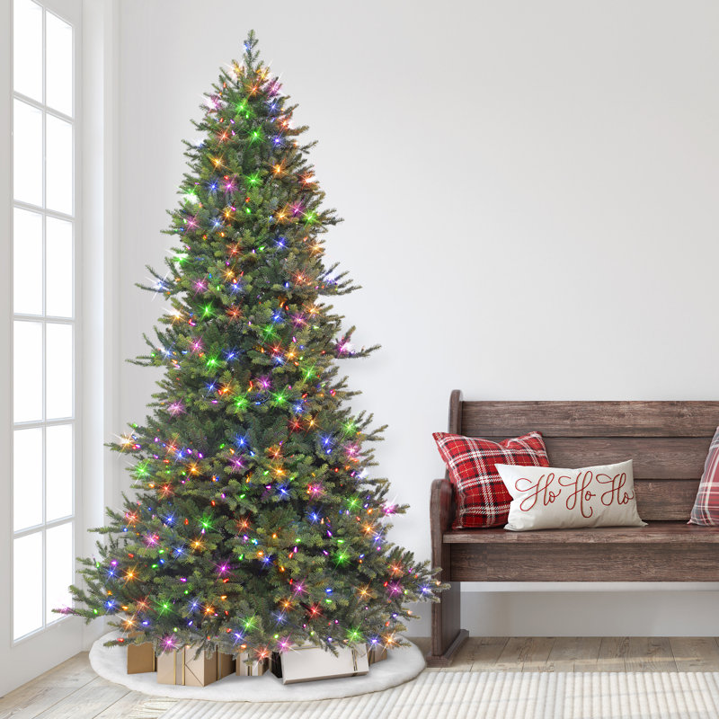 7.5' Artificial Fir Christmas Tree with Color & Clear Lights