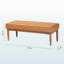 Banc de salle à manger en simili cuir brun clair et finition noyer H 18,18 po x l 46,78 po x P 17,59 po Isaacson