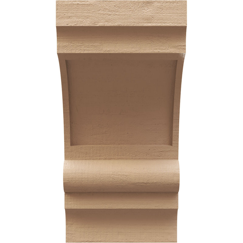 Bois de cèdre brut Diane, corbeau Timhane, brun clair apprêté, H 14 po x l 7 po x P 7 po