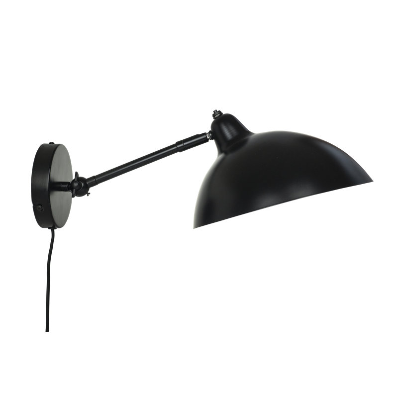 Steel Plug-in Armed Sconce