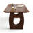 Nut-brown Rectangular Solid Wood Dining Table-1874146549