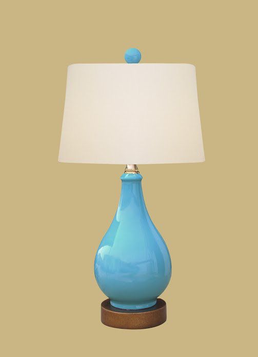 Lampe de table 17 po Presley, Turquoise
