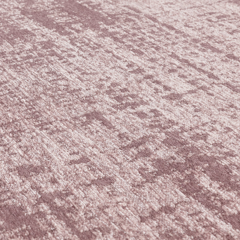 Alainah Abstract Flatweave Pink Area Rug, Rectangle 120 x 170cm
