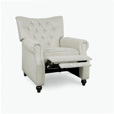Canapé inclinable manuel robuste capitonné à boutons, siège de cinéma maison, fauteuil inclinable à dossier inclinable avec dossier à rivets et fauteuil décoratif décoratif pour le salon