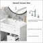 Meuble-lavabo pour salle de bain avec comptoir, meuble-lavabo avec porte et deux tiroirs, planches en panneau de fibres à densité moyenne-692681824