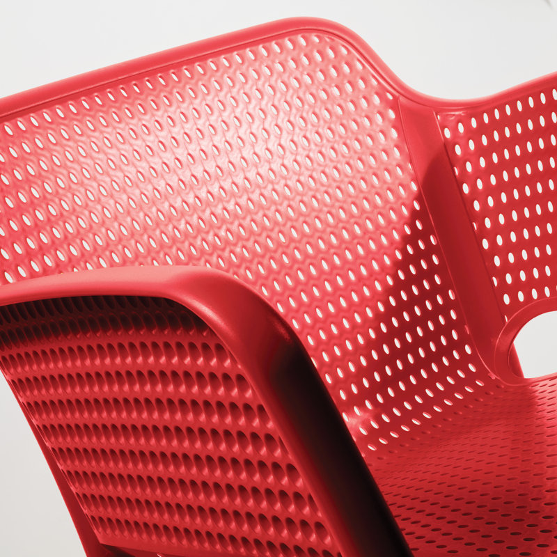 Fauteuil de salle à manger de style contemporain Gabriela, Rouge