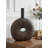 24" Dark Brown Sunburst Disc Polyresin Table Vase