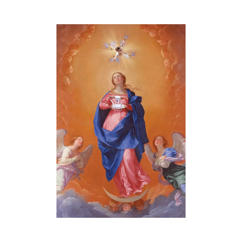 The Holy Drone by Jonas Loose - Wrapped Canvas Print, 20.32 cm H x 30.48 cm W
