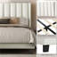 Upholstered Bed Frame with Channel Tufted Headboard-77082535-109411455