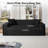 61'' W Boneless Bean Bag Sofa Loveseat Faux Fur Upholstered Floor Sofa With Pillows&Cup Holders&Side Pocket-1228746763-1228746759