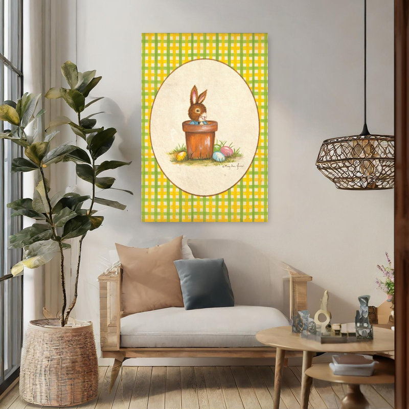 Lapin pot fantaisiste contemporain, H 48 po x l 32 po