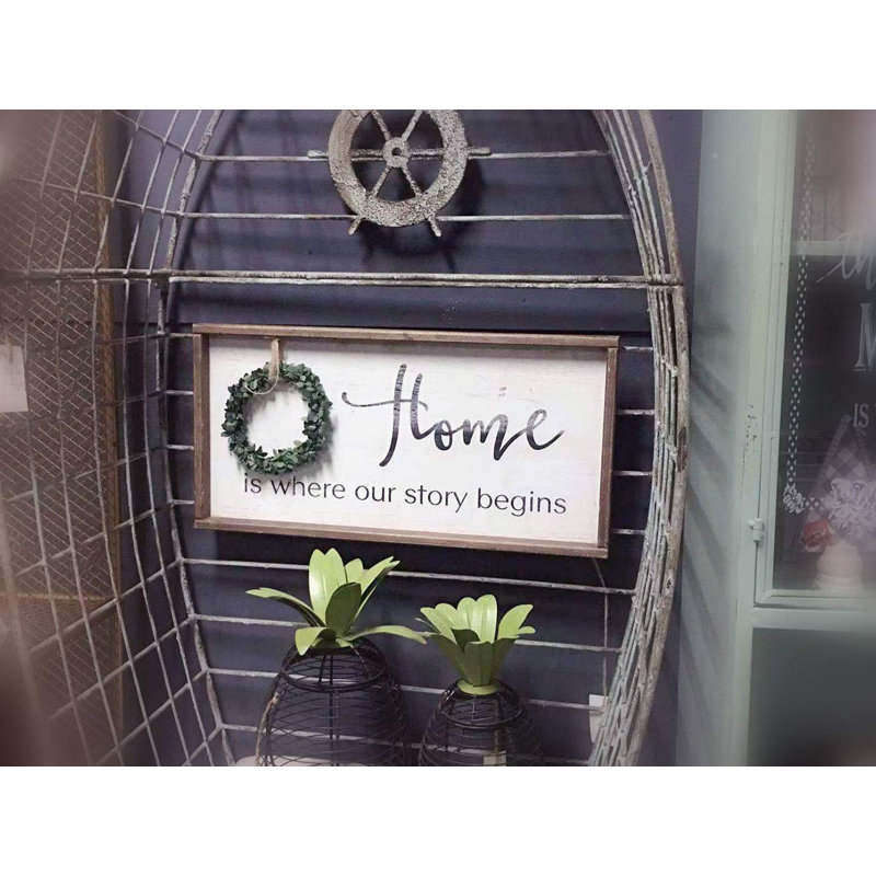 Décoration murale "home is where my story begin"