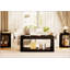 Ensemble de 3 tables basses de salon modernes avec beaucoup de rangement et des bords arrondis lisses, pour divers espaces-133420108