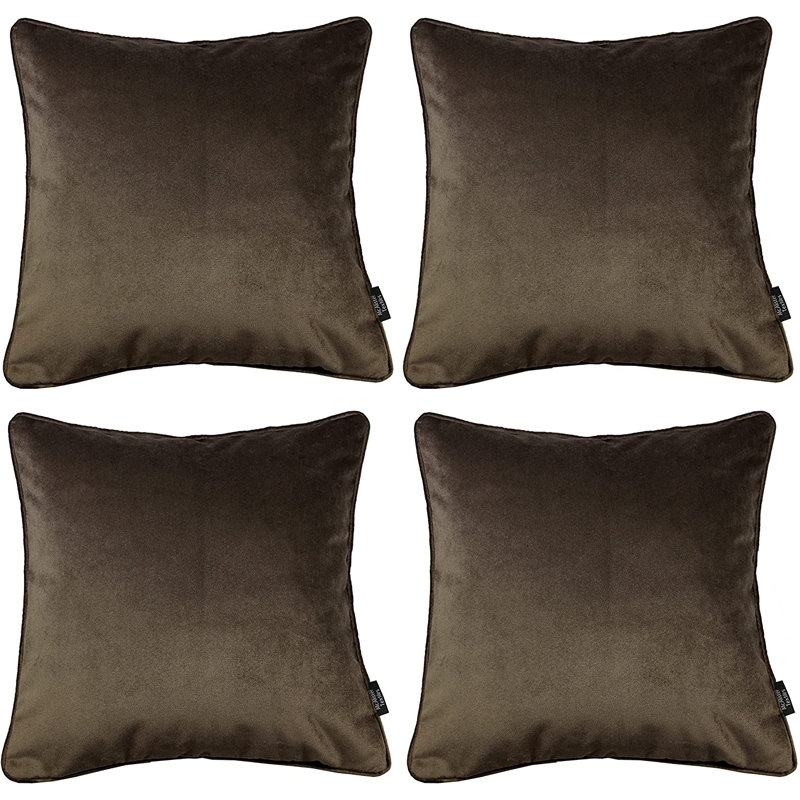 Square Throw Cushion, Mocha Brown