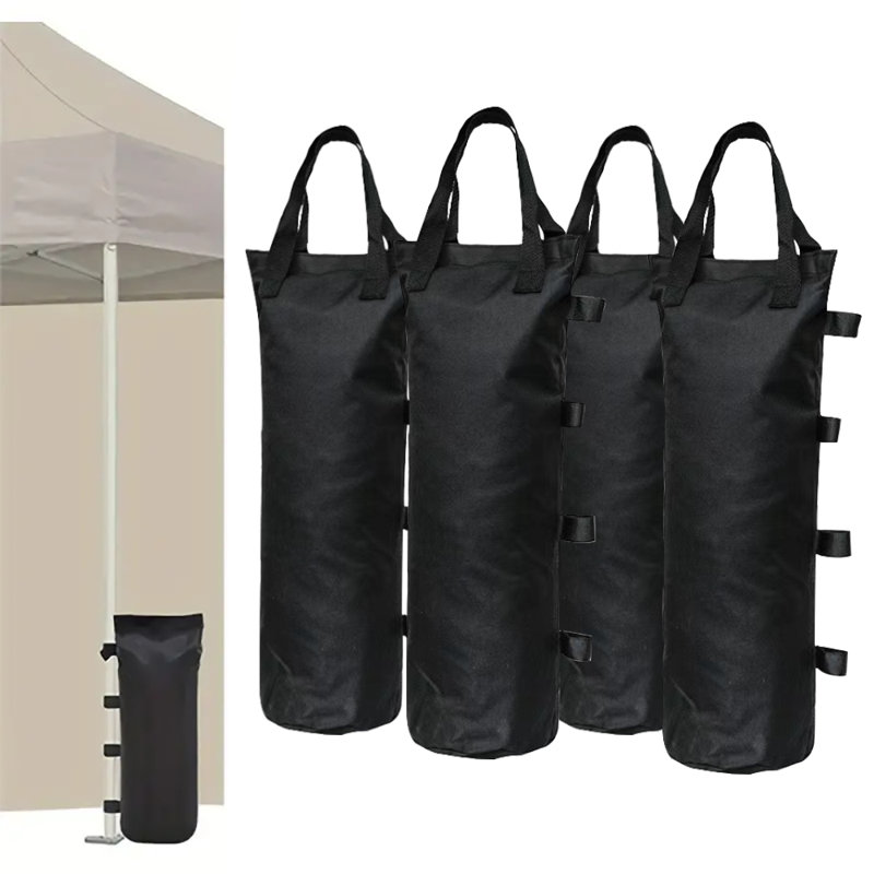 Des sacs de sable à poids unique sont utilisés pour fixer le parasol, avec des sacs de sable lourds et des sacs de poids noirs