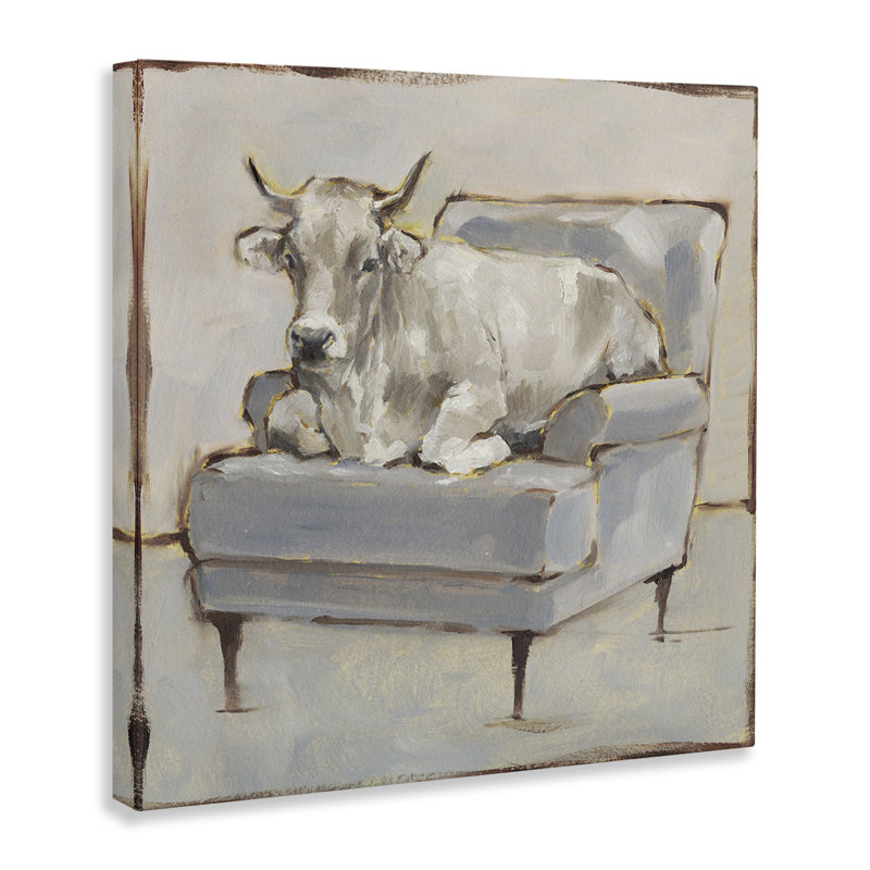 Toile blanche sur toile de canapé, design par Ethan Harper, H 36 po x l 36 po