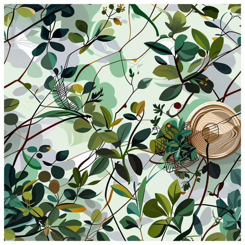 Housse de couette à motif de feuilles, Grand lit