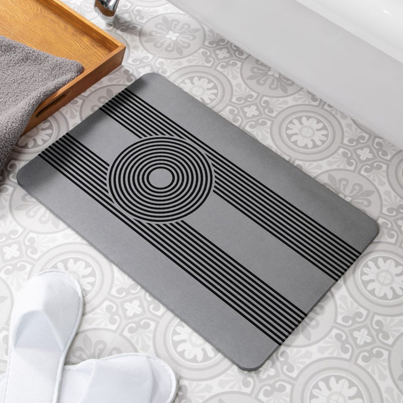 Non-Slip Bath Mat, Grey