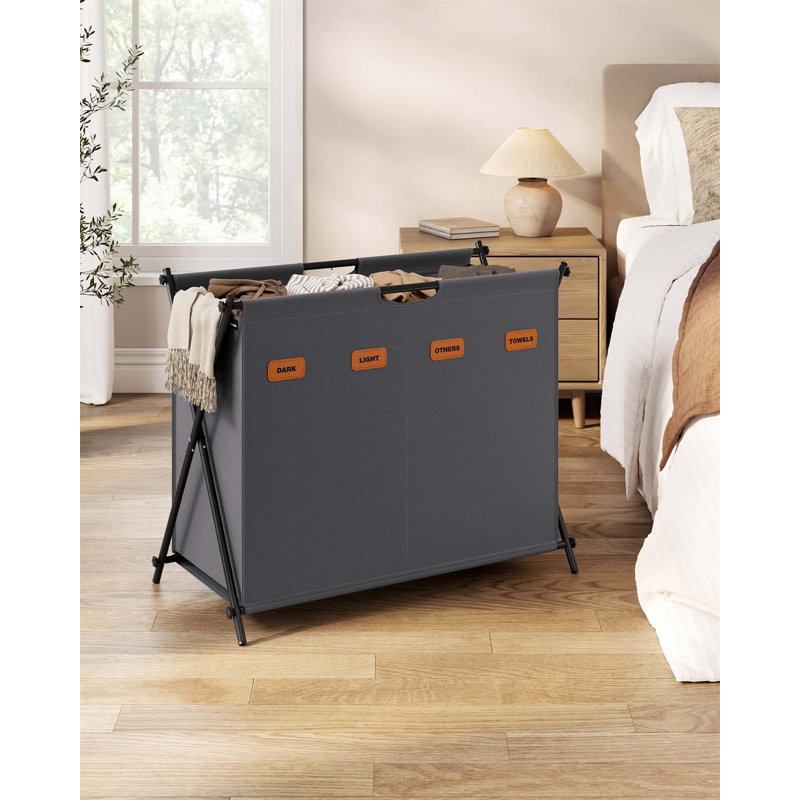 Bhargava Laundry Hamper with Handles, Grey