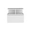 Table de chevet flottante Adele, table de bout, tiroir de table d'appoint, tablettes ouvertes blanches-625123089