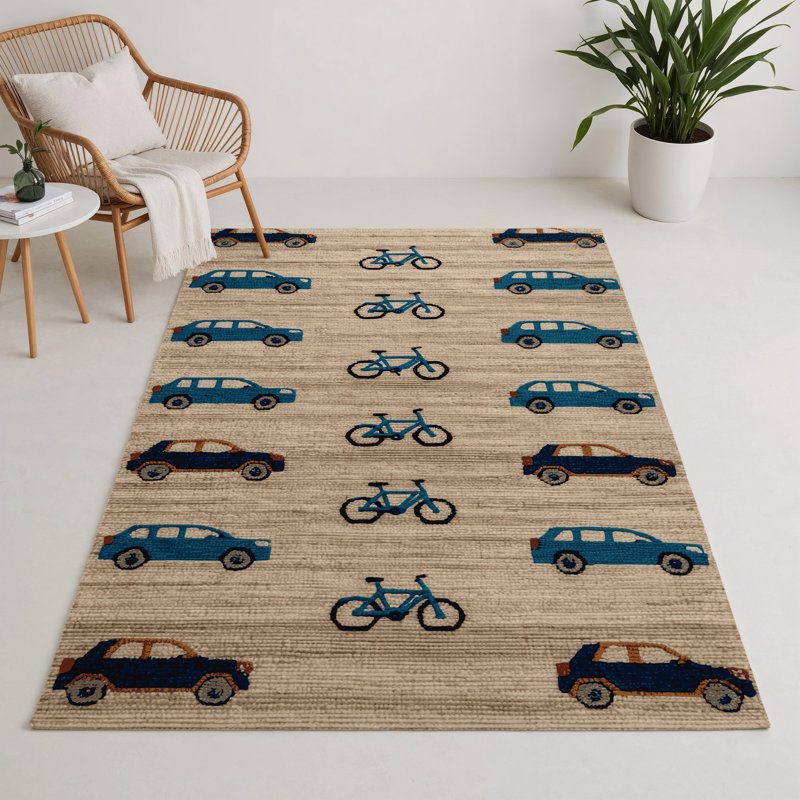 Tapis intérieur et extérieur beige Transport, Rectangulaire 3 pi x 5 pi