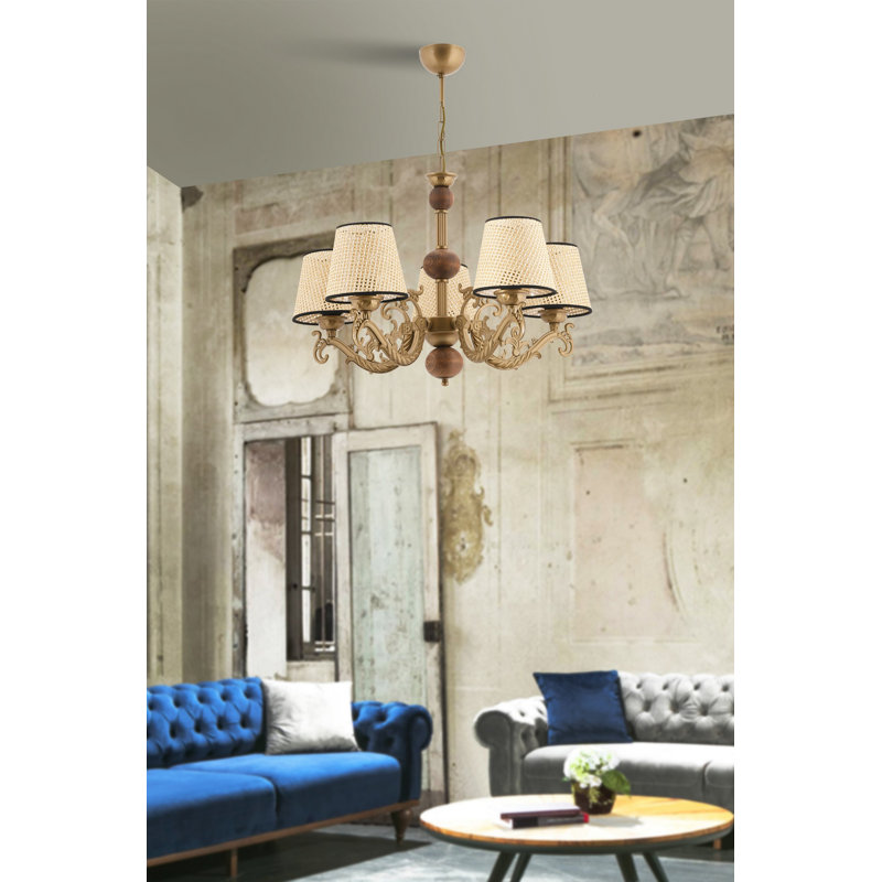 Chandelier, Or / blanc / crème