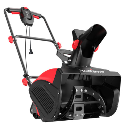 Powersmart 18-Inch Electric Single Stage Snow Blower, 120V Corded Snow Blower, 30Ft Throwing Distance, Driveways & Walkways