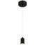 Luminaire suspendu Tonini Martini à DEL - noir mat - verre transparent - DEL dédiée-1523687350