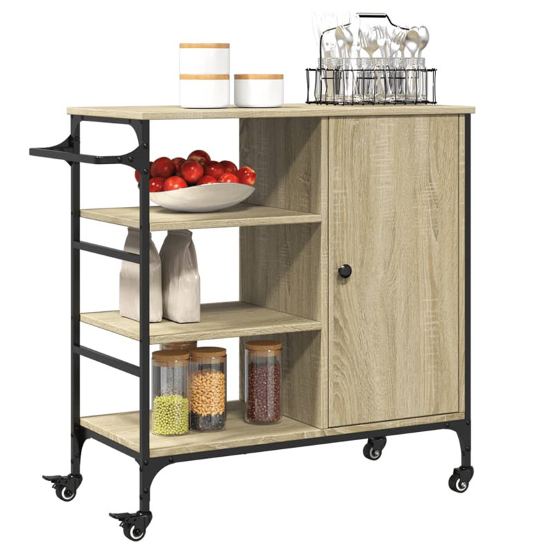 Kitchen Serving Cart, Beige