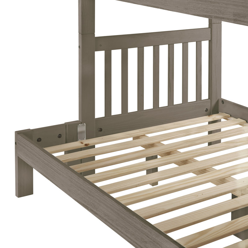 Ahmia Kids Twin Over Full Bunk Bed, Slate