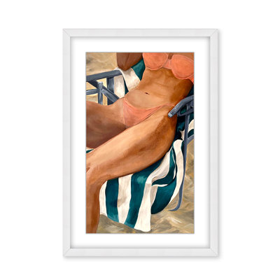 Coastal Retreat Riviera Retreat: Woman Lounging On Beach Towel And Chair
